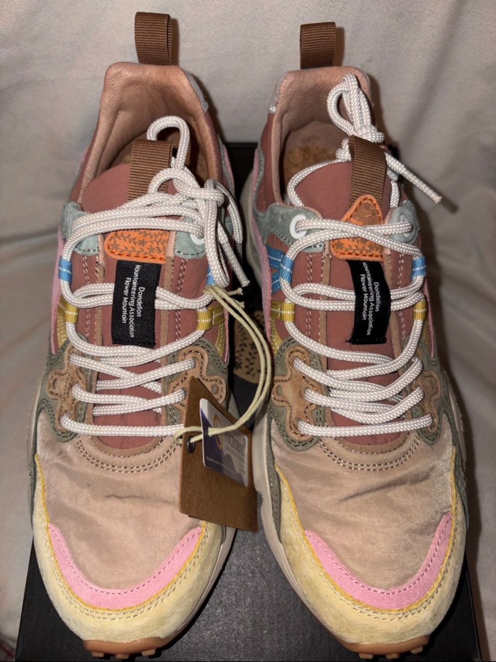 NWT Flower Mountain Yamano 3 Sneakers in Cream-Military-Pink - Picture 9 of 16